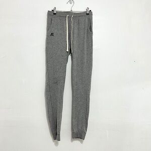 RUSSELL ATHLETIC Boys Joggers Heather Gray Drawstring Closure Side Pockets Small